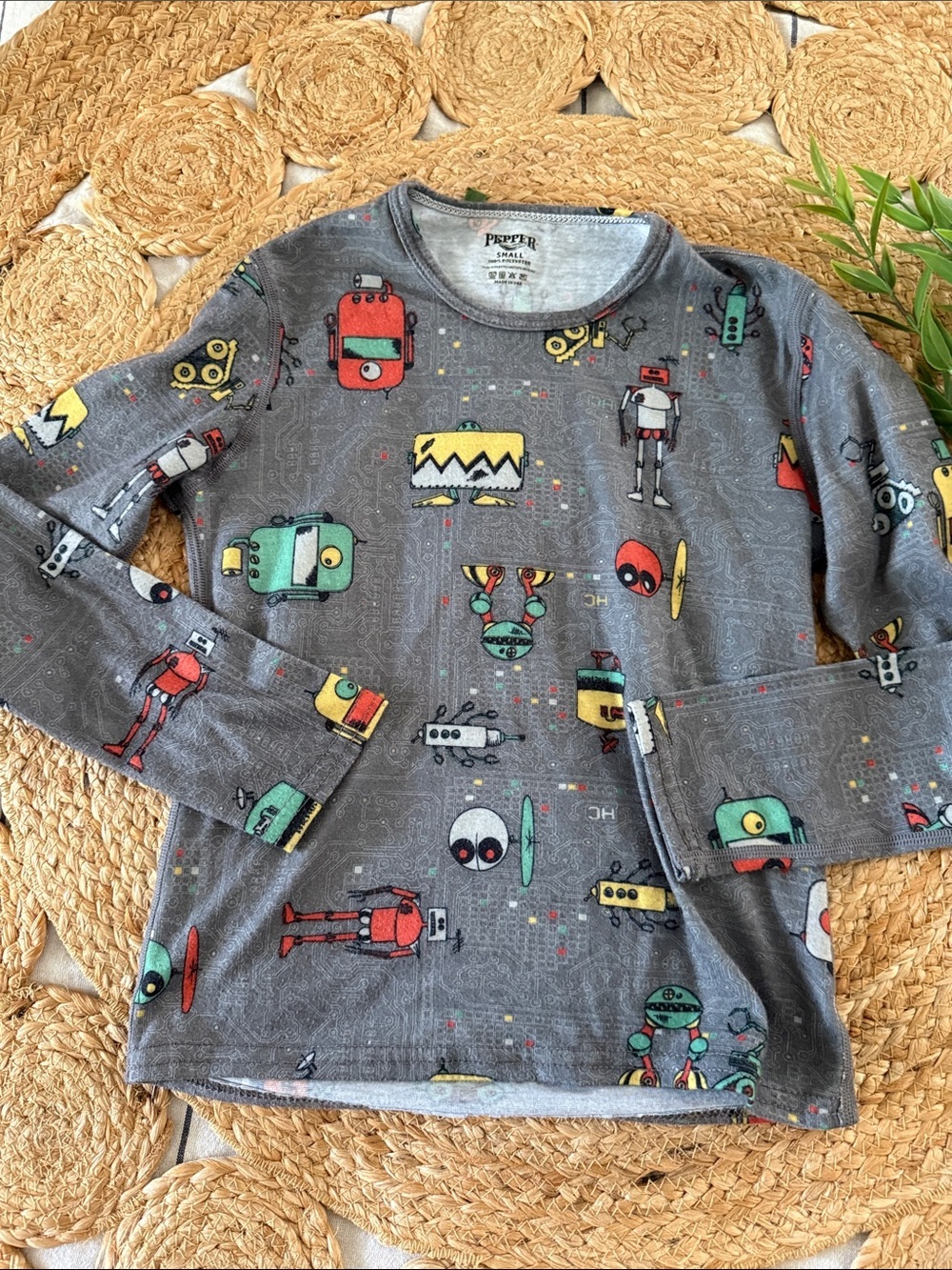 Pepper Robot Print Baselayer fun Print. S (6/7)